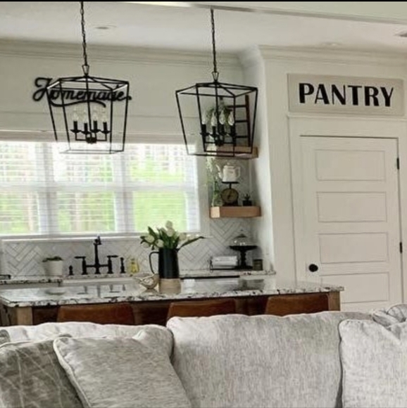 Chandelier Open Cage Black Matte Industrial - Picture 2 of 15